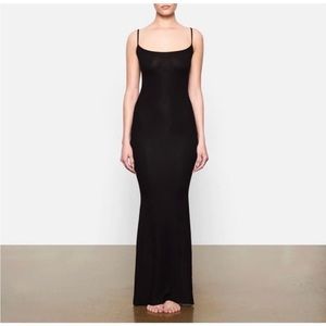 3X   Plus Size Skims Soft Lounge Long Slip Sleeveless Maxi
Dress in Onyx (Black)